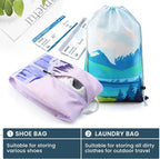 7 Set Compression Packing Cubes for Travel - Compressible/Expandable Luggage Organizer Bags Set, Double Zipper Packing Organi