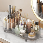Booklov Roating Makeup Organizer for Vanity, Large Capacity Cosmetic Display Case, Clear Acrylic Countertop Beauty Storage Ho
