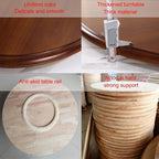 Wooden Dining Table Turntable, 35.4" Round Lazy Susan Turntable Silent Smooth, Easy to Clean for Dining Table Kitchen (90cm/3