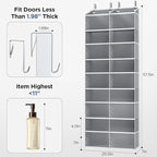 PureSpace 5-Tier Over The Door Organizer with 10 Side Mesh Pockets & Clear Windows, 80 lbs Weight Capacity Hanging Storage fo
