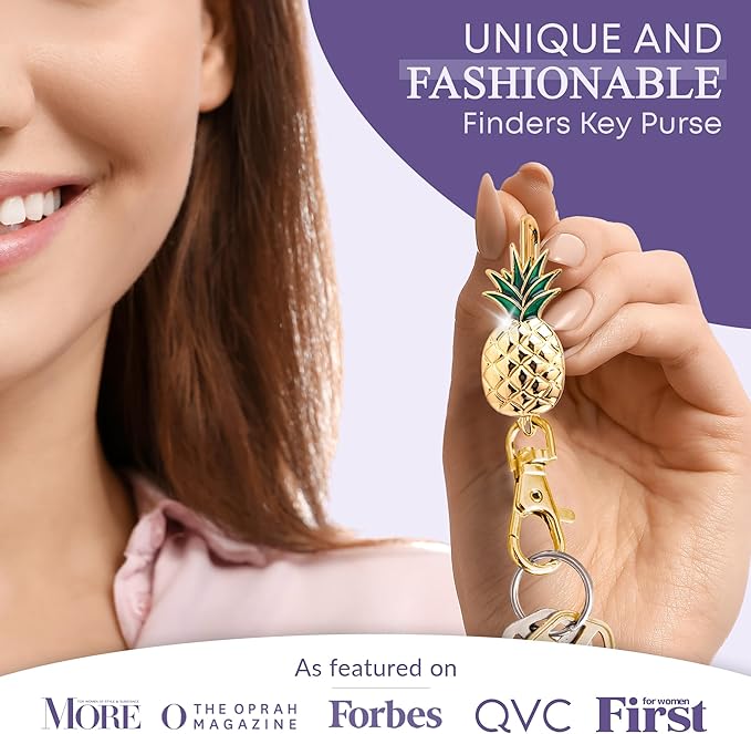 Women’s Bag Charm Key Finder, Car Keychain Hook, Cute Purse Organizer & Tote Bag Accessories, Gifts for Mom - Original