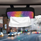 Car Tissue Holder Car Visor Organizer Tissue Box Holder for Car Sun Visor Organizer with Car Vehicle Accessories Essentials Interior for Women Men Purple Leopard Print