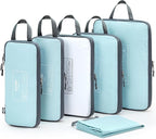 G4Free 6 Set Compression Packing Cubes, 3 sizes Travel Packing Organizers for Suitcases, Expandable Luggage Suitcase Storage 