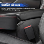 Car Cup Holder, Auto Front Seat Organizer, Multifunctional Cup Drink Holders with PU Leather Cover, Gap Filler Storage Box Coin Bucket Console Side Pocket Cell Mobile Phone Holder (Black)