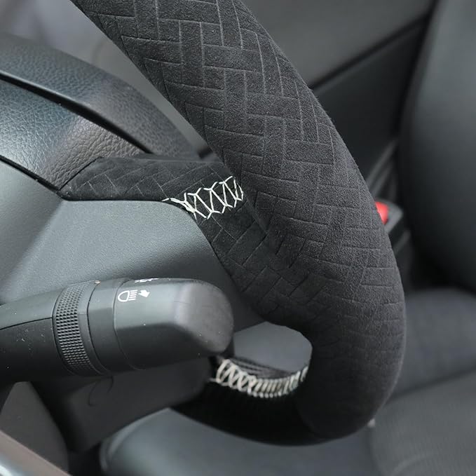 MEWANT Breathable Hand Sewn Car Steering Wheel Cover for Toyota Camry 2018-2019 / Toyota Avalon 2019 / Toyota Corolla 2019-2020 / Toyota RAV4 2019 Steering Wheel Accessories