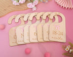 Wooden Bow Nursery Closet Dividers - Baby Girl Closet Organizer with Bow,Newborn to 24,Girl Closet Dividers,Bow Baby Shower(B