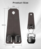 Luxurious Leather Car Purse Holder Hooks - 2PCS Multifunctional Headrest Hangers for Seat Back Storage (Brown)