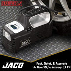 JACO SmartPro 2.0 AC/DC Digital Tire Inflator Pump - Automatic Portable Air Compressor (12V DC, 110-120V AC)