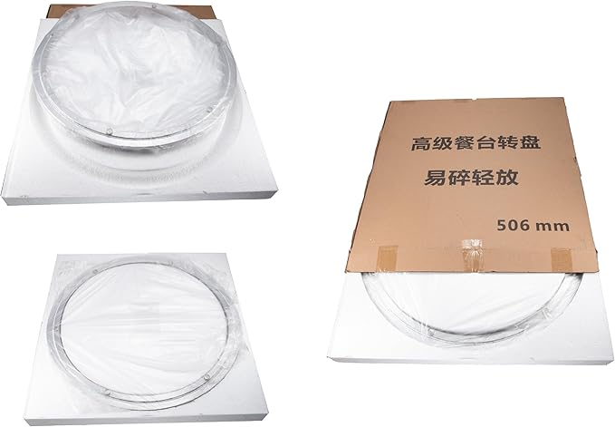 Aluminum Heavy Duty Lazy Susan Rotating Turntable Bearing Swivel Plate Hardware for Dining-Table (18 inch（10mm）)