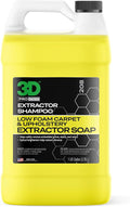 3D Extractor Carpet Cleaner Shampoo for Machine Use - Upholstery Cleaner, Stain Remover & Odor Eliminator - Low Foam, No Resi