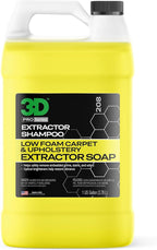 3D Extractor Carpet Cleaner Shampoo for Machine Use - Upholstery Cleaner, Stain Remover & Odor Eliminator - Low Foam, No Resi