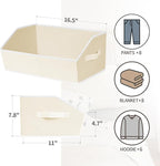 Homsorout Cube Storage Organizer - Large Bins with Handle, Trapezoid Organizing Baskets for Shelves, Decorative Storage Baske
