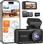 WOLFBOX X3 PRO Dash Cam Front and Rear, Dual STARVIS 2 IMX675, 1440P 60FPS+1440P ADAS Car Camera, EIS Image Stabilization wit