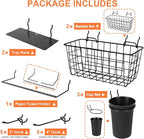 G.CORE Pegboard Organizer Accessories 18 Pack, Peg Board Hooks Assortment Organizer Accessory, Various Tools Storage Arrange 