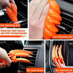 Viewsun Car Cleaning Kit, Orange 17pcs Car Interior Detailing Kit with High Power Handheld Vacuum, Detailing Brush Set, Winds