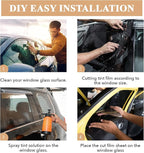 TRUE LINE Automotive Window Tint Film - 99% UV Rejection, 50% Tint, Heat Shield, Privacy - 22" Wide x 10' Long