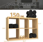 CTESNE【2026 Wooden Thick Frame 6 Cube Storage Organizer Shelf with Anti-Tipping Kits + Reversible Open Back Bookcase, Horizon