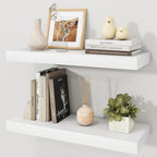 Floating Shelves for Wall, 9.3" Deep Wall Mounted Wood Shelves for Bathroom, Bedroom, Living Room, Kitchen, Hanging Shelf for