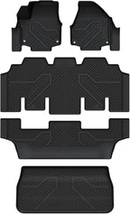 LASFIT Floor Mats for Chrysler Pacifica 2017-2026, All-Weather TPE Floor Liners & Trunk Cargo Mats Accessory for Pacifica/Voyager (7-Seater,Non Hybrid