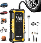 GOOLOO A6 Gear Portable Tire Inflator, 160 PSI Portable Cordless Air Compressor with Digital Pressure Gauge & LED Light for Cars, Bikes, Motorcycles, and Balls