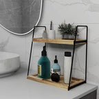 Dorhors 2 Tier Bathroom Counter Organizer Storage,Vanity Organizer for Bathroom Counter,Wood Standing Rack for Kitchen