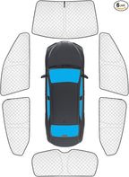 KMF 6pcs Thicken Sun Shades for Toyota Corolla 2020-2025 Accessories (Not Corolla Cross), Full Car Window Covers for Windshield Side Rear, UV Block and Privacy Blackout for Camping