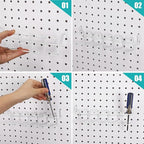 Coume 6 Pcs Pegboard Screwdriver Holders Organizer Pegboard Plier Holders Stainless Steel Peg Board Tool Utility Hooks Access