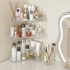Webetop Corner Bathroom Counter Organizer 3 Tier Bathroom Countertop Organizers Shelf Makeup Organizer for Vanity Perfume Tra