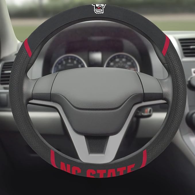 FANMATS NCAA Unisex-Adult Embroidered Steering Wheel Cover