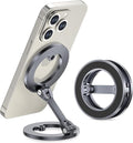 Itramax Magnetic Phone Holder for Gym,Double Ring Magnetic Gym Phone Stand,360° Adjustable Cell-Phone Mount for iPhone 17 Air 16 15 14 13 12 Pro Max,Mag/Safe Case,Metal Surfaces,Alloy Base,Golf Cart