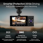 Minolta Dash Camera – 3-Channel 1080P Car DVR with Rear & Interior Cam, Night Vision, 3.0” LCD Screen, G-Sensor, Loop Recordi