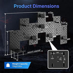 PEGZONE Controller and Headphone Holder Wall Mount, Modular Gaming Pegboard with Accessories, Controller Stand for Xbox PS5 P