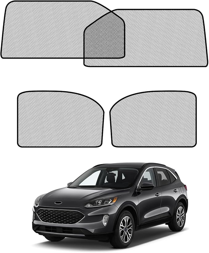 Car Window Shades for Ford-Escaper(2020-2025),4 Pack Car Window Cover for Baby Sun Shade Blocker Breathable Mesh,Reduce UV Rays & Heat Insulation Privacy Protection for Camping, Travel, Sleep