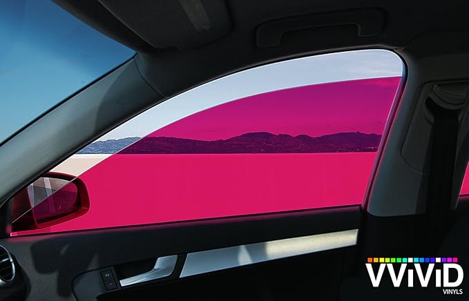 VViViD Colorful Transparent Vinyl Car Window Tinting 30 Inch x 60 Inch 2 Roll Pack (Pink)
