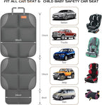 SMART ELF Car Seat Protector for Child Car Seat - Waterproof 600D Fabric Baby Seat Protectors for Non-Slip Backing Mesh Pocke