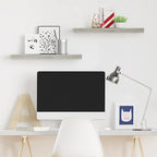 Ballucci Floating Shelves, 24" Wood Wall Shelf Set of 2, with Invisible Brackets for Bathroom, Living Room, Bedroom, Kitchen,