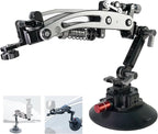 FIFIELD Hydraulic Camera Boom Arm with 6in Vacuum Car Suction Cup Mount, Quick Release NATO Rail, Shock Absorber Arm Compatible with DJI Osmo Pocket 3 Insts360 X5 X4 X3 GoPro Hero