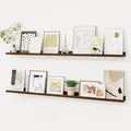 Picture Ledge Shelf, Floating Shelves Set of 2, 48 Inches Solid Wood Nursery Book Shelves for Toys Storage, Kids Bookshelf Wa
