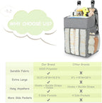Maliton Changing Table Diaper Organizer - Baby Hanging Diaper Stacker Nursery Caddy Organizer for Cribs Playard Baby Essentia