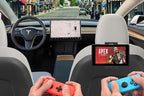 Tesla Tablet Mount Back Seat, Tesla Model Y Model 3 Headrest Tablet Holder for Kids [Metal Ball Head & 360° Rotation] for iPad Pro 12.9 Air Mini, Galaxy Tab, Fire, Switch, iPhone, 4-13"