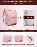 LOVEVOOK Travel Backpack for Women & Men 40L,Airline Approved Carry On Backpack Travel Essentials,TSA Carry on Luggage,Waterp