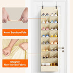 Lifewit 8 Tier Over the Door Shoe Organizer with 15 Large Deep Pockets, Fabric Hanging Shoes Shelf for Closet, Dorm Storage, 