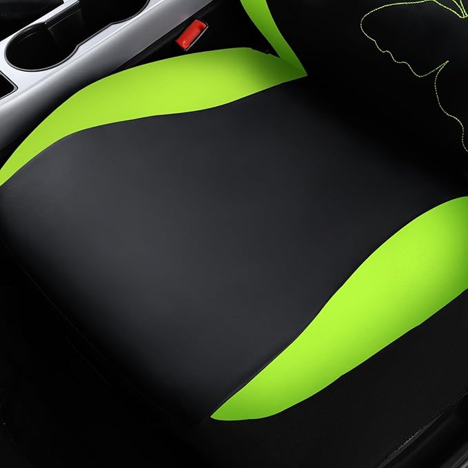 Flying Banner Butterfly car seat Covers ful Set Fashion Universal Lady Woman Female Rear Bench Split Colorized (Full Set - Fa