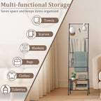 Blanket Ladder Towel Rack with Storage Shelf and Hooks, Decorative Scarf Rack, Throw Blanket Holder Ladder Shelves for Bathro