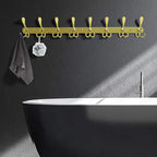 Dseap Coat Rack Wall Mount - 29.5” Long 8-Tri-Hooks Heavy Duty Coat Hanger Rail Wall Hooks for Hanging Coats Hats Clothing Cl