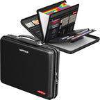 Fireproof Document Organizer, Expanding File Organizer with 13 Pockets, Portable Fireproof Document Box Hard-Shell Document O