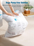 Vacuum Storage Bags with Electric Air Pump, New Air Valve Combo 15 Pack Compression Bag, Space Saving Vacuum Sealer Bags for 
