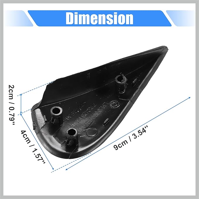 1 Pair Front Left and Right Mirror Corner Triangle Fender Cover Rearview Triangle Trim Panel for Nissan Versa 1.6L at Sedan S 96318-3BA0A 96319-3BA0A Replacement Car Parts