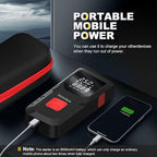 12 V Car 8000 mAh Battery Jump Starter 2800A with 150psI Air Compressor, Compact and Practical Edition QB08L Safe Smart,