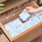 20PCS DIY Plastic Grid Drawer Dividers, Large Adjustable Drawer Storage Organizer (38cmx7cm) for Clutter Kitchen Cutlery Dres